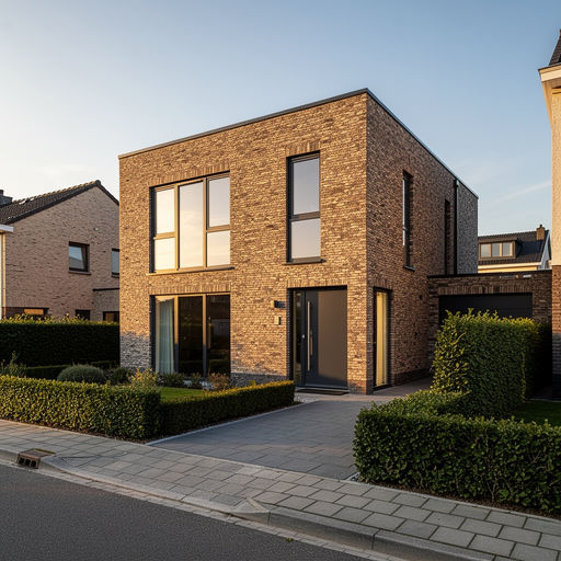 vrijstaande woning in Nuenen met antracietgrijze kunststof kozijnen en moderne gevel