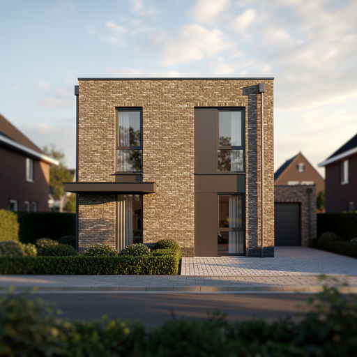 vrijstaande woning in Goirle met antracietgrijze kunststof kozijnen en moderne gevel