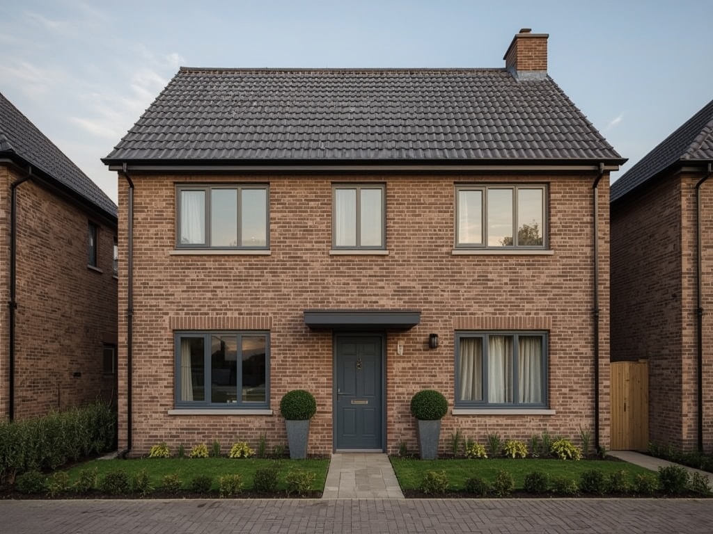 vrijstaande woning in Liempde met antracietgrijze kunststof kozijnen en een moderne gevel