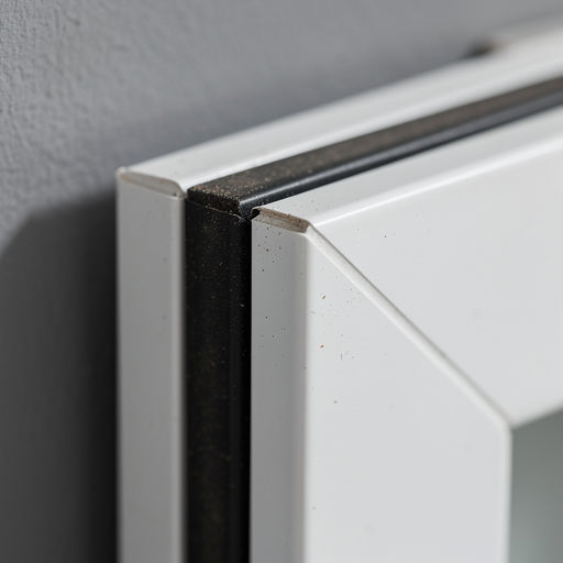 close-up van hoekverbinding wit kunststof kozijn in Berkel-Enschot met afdichtingsrubber