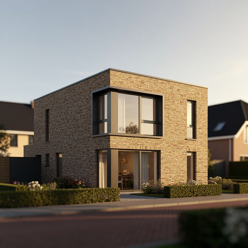 vrijstaande woning in Oirschot met antracietgrijze kunststof kozijnen en een moderne gevel