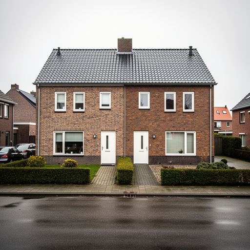 rijtjeswoning in Boxtel met nieuwe witte kunststof kozijnen aan de voorgevel