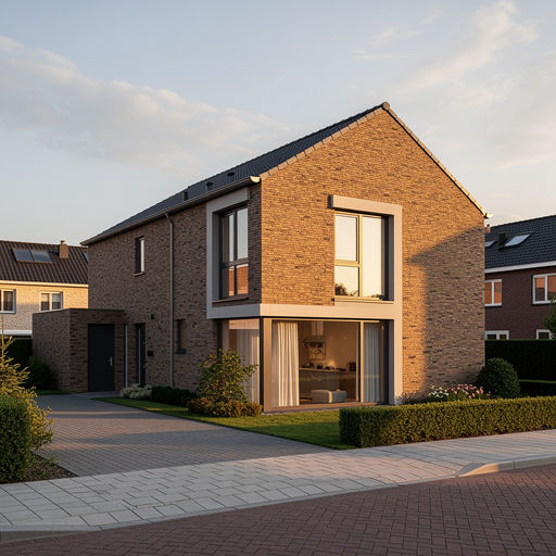 vrijstaande woning in Rijen met antracietgrijze kunststof kozijnen en moderne gevel