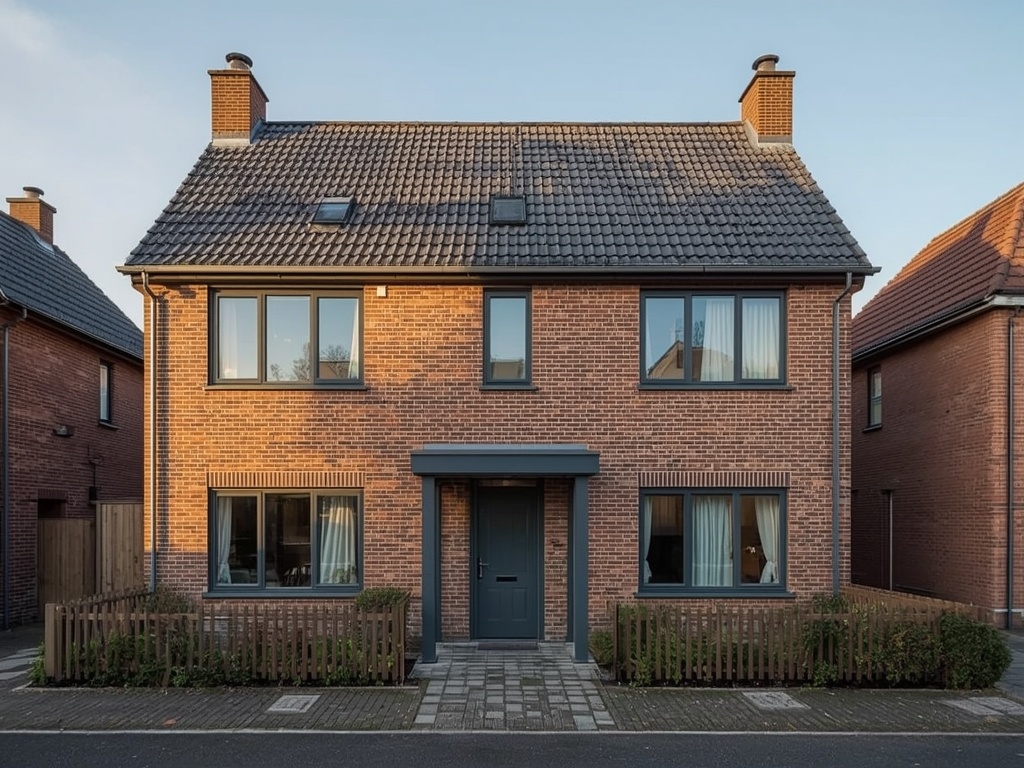vrijstaande woning in Oisterwijk met antracietgrijze kunststof kozijnen en moderne gevel