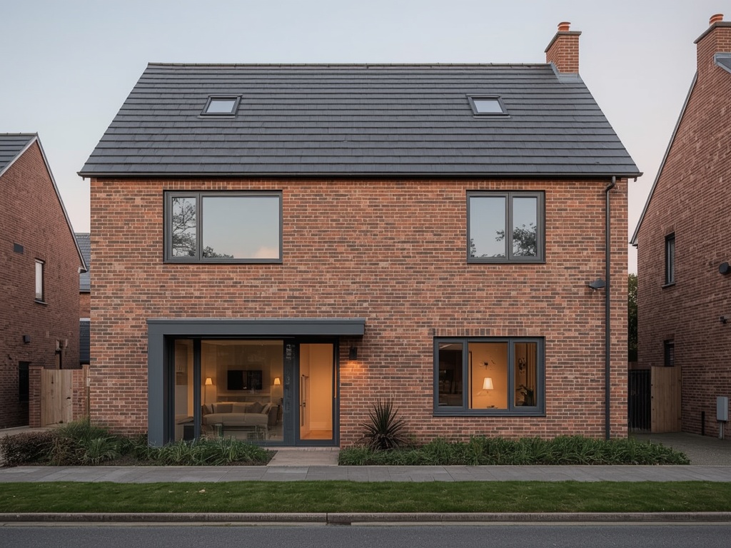 vrijstaande woning in Mierlo met antracietgrijze kunststof kozijnen en moderne gevel