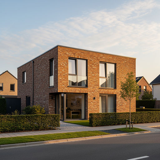 vrijstaande woning in Beek en Donk met antracietgrijze kunststof kozijnen en moderne gevel