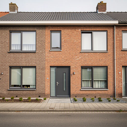 Witte kunststof voordeur met panelen en inbraakveilig beslag