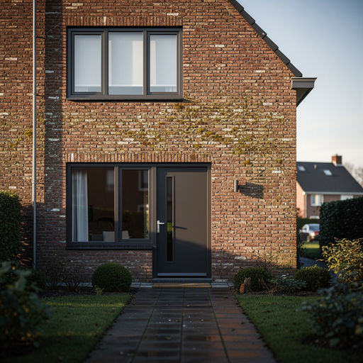 Kunststof kozijnen sieren de voorgevel van een woning in Best